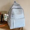 School Bag College Student Girl Junior High School Student Solid Color Backpack High School Student Backpack
