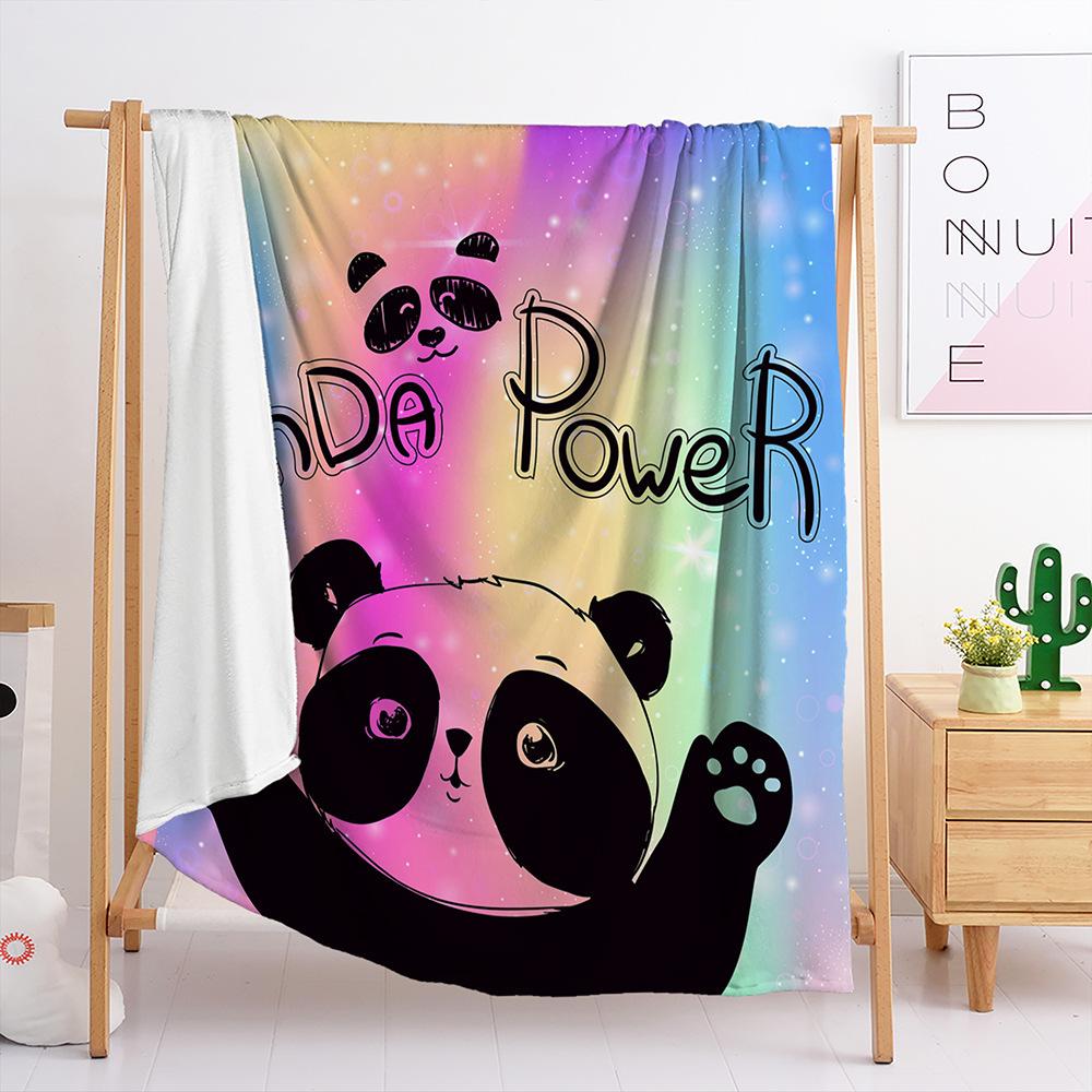 Decke Flanelldecke Farbverlauf Panda 3D Digitaldruckdecke Decke