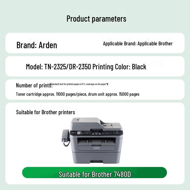 Brother TN-2325/DR-2350 Compatible Black Toner & Drum Supplies