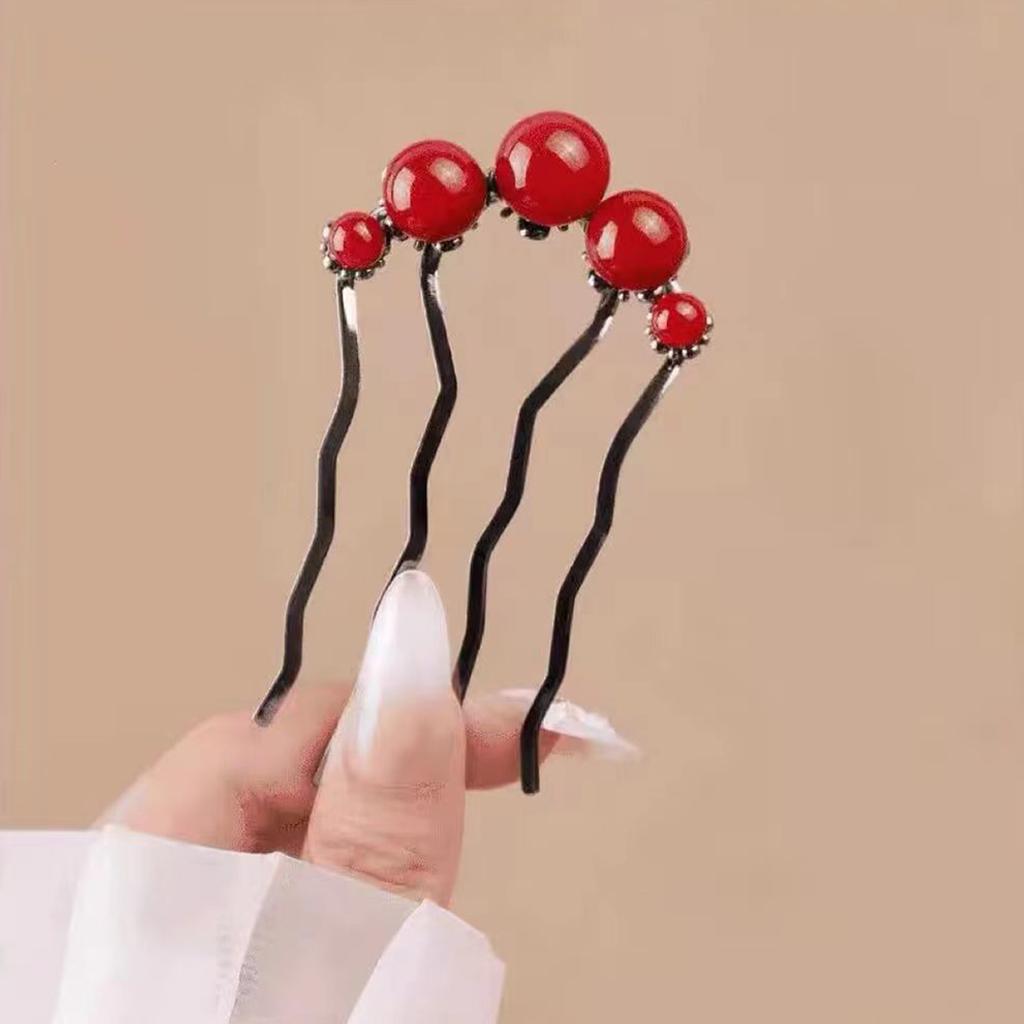 U Shaped Hairpin For Women Trendy Exquisite Pearl Hair Stick Elegant Jewelry Hair Pin Girls Trendy Daily Life Hair Accessories