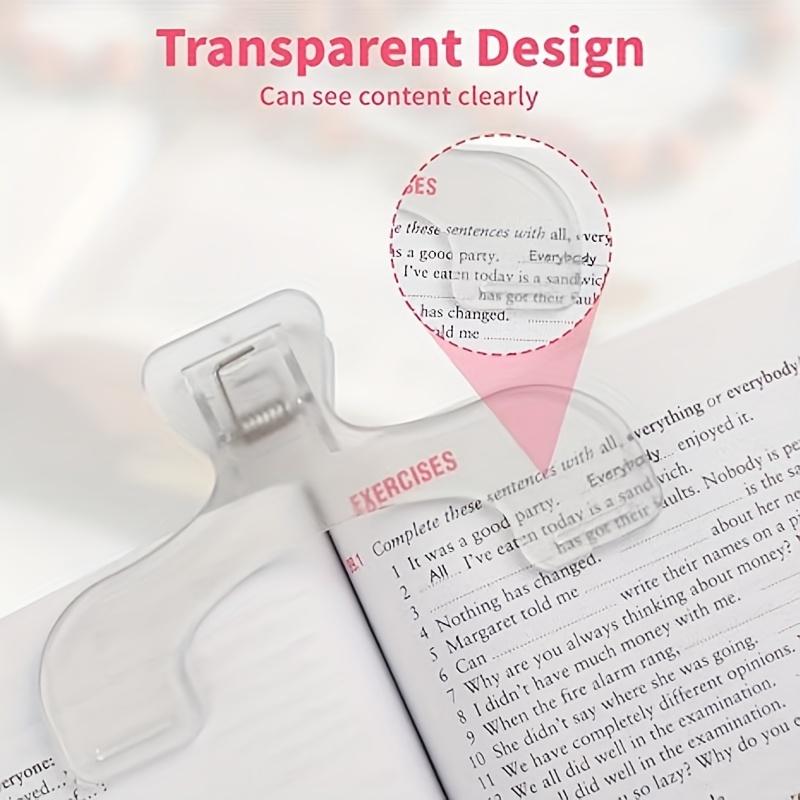 1PC Transparent Cover Book Clip for Students To Read and Read, Fixed Book Anti-flip Clip