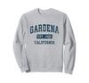 Gardena California CA Vintage Sport Design Navy Print Sweatshirt