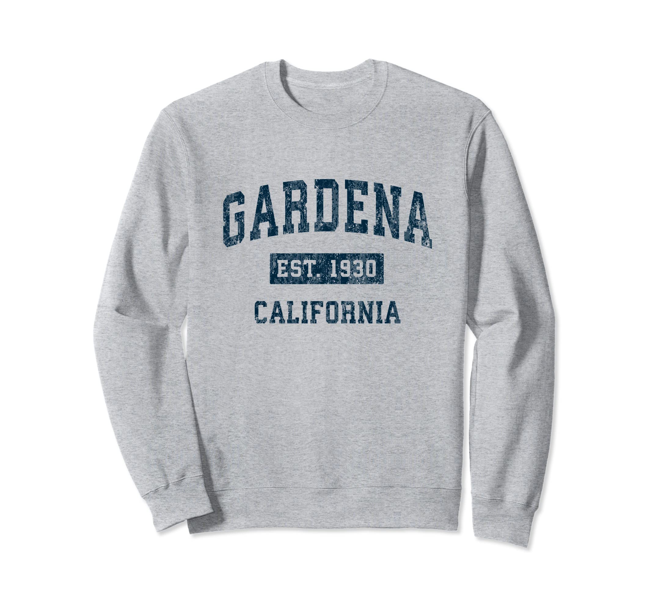 

Gardena California CA Vintage Sport Design Navy Print Sweatshirt