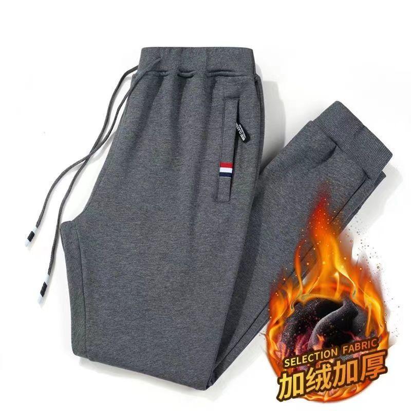 Pure Cotton Sweatpants for Men In Autumn and Winter Loose Large Size Versatile Trendy Stretchy Straight-leg Sports Casual Pants