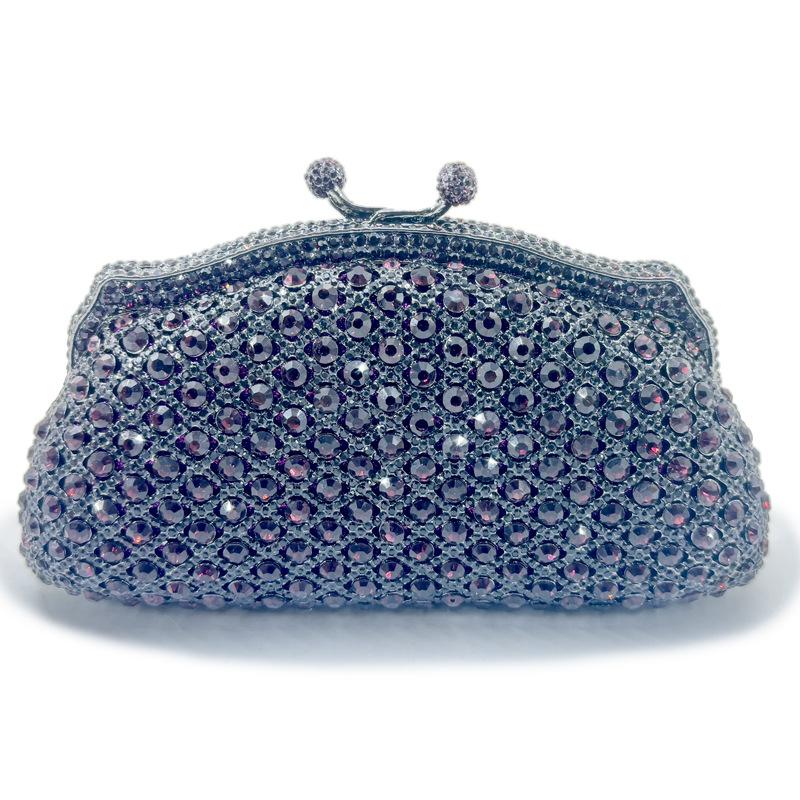 Borsa da sera in cristallo colorato Borsa a pochette con diamanti scintillanti per donna Borsa a mano di lusso con strass per matrimonio, ballo, cena, banchetto