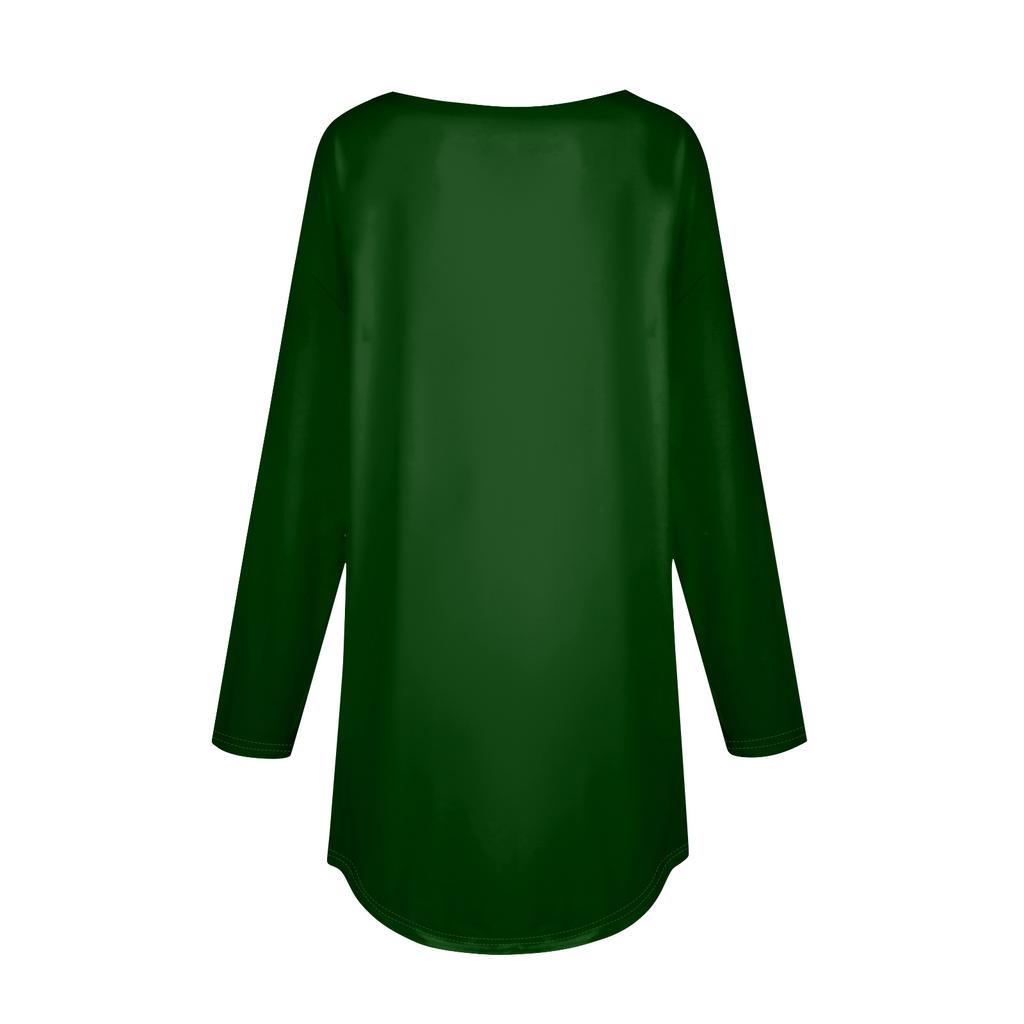 Women's Loose Comfortable Casual Fashion V-Neck Christmas Print Long Sleeve Hoodie