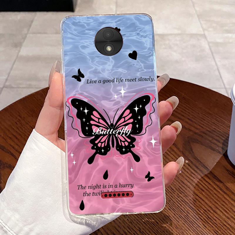 Casing For Motorola Moto C Plus Case Aesthetic Cute Cat Astronaut Transparent Soft Silicone Back Cover Moto C CPlus Phone Case