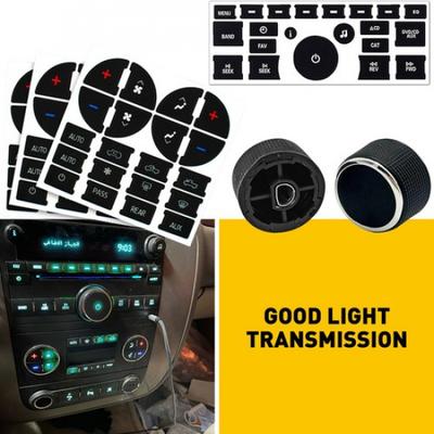 For GMC Chevrolet Buick Car Control Knob Climate Control Button Sticker Combo US