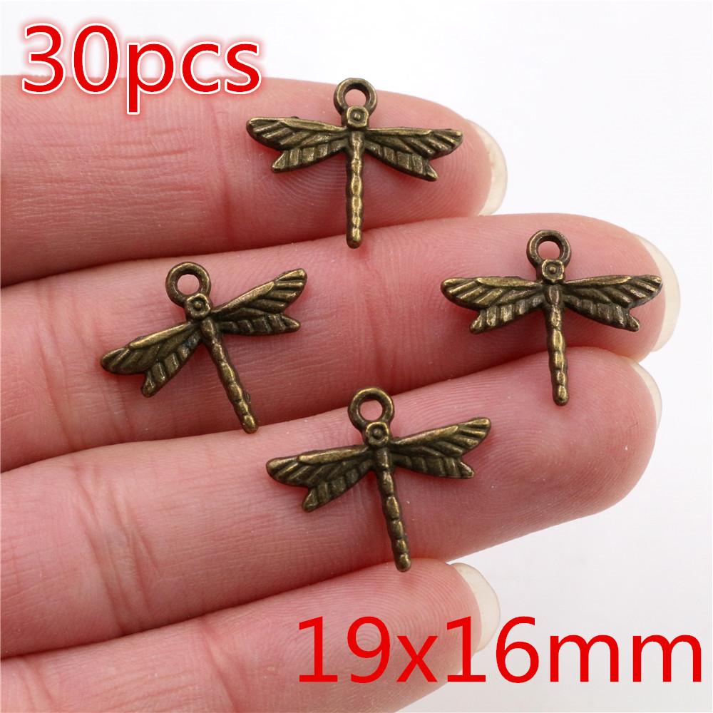 New Fashion Antique Silver Plated Bronze Plated Dragonfly Butterfly Handmade Charms Pendant:DIY for bracelet necklace