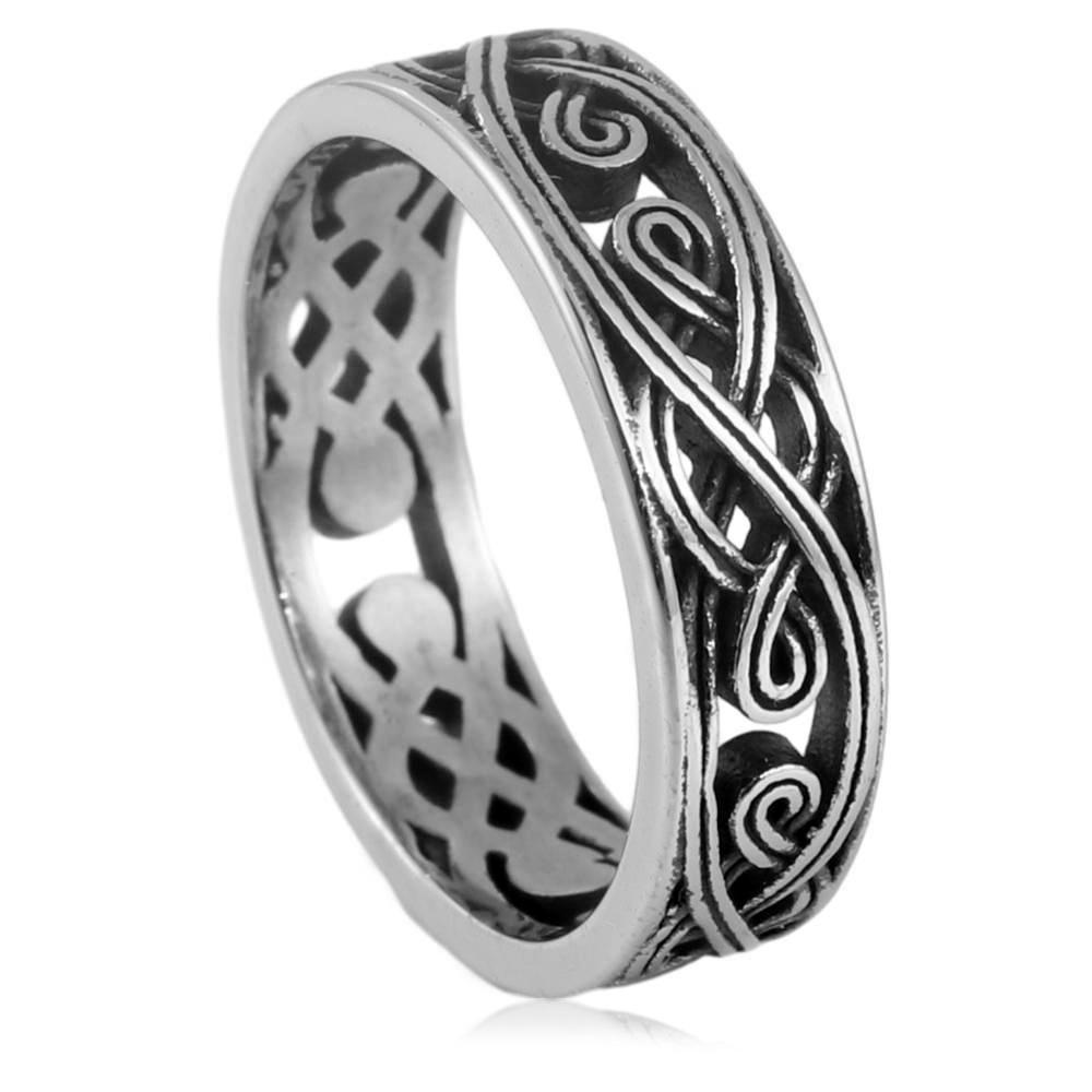 2026 Jewelry Wholesale Retro Pattern Hollow Ring Ring Fashion Personality Trendy Men s and Women s Rings No. 7