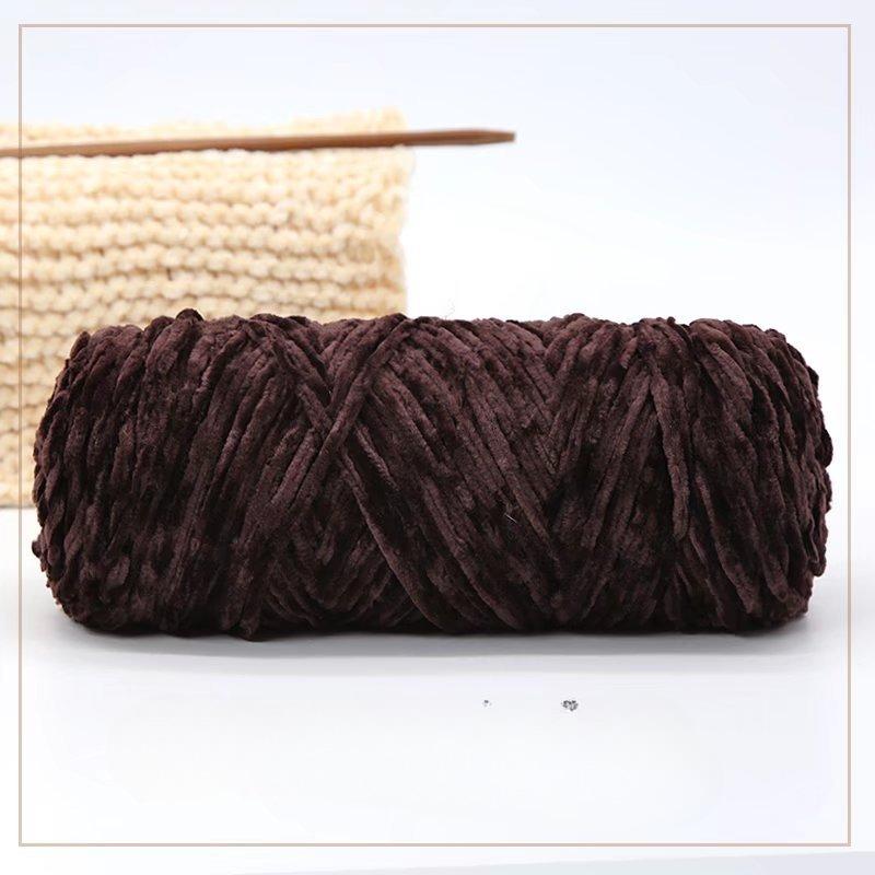 500g Chenille Soft Velvet Yarn Cotton Wool Yarn Crochet Yarn DIY Handmade Scarf Sweater Coat Blankets for Knitting Crafts