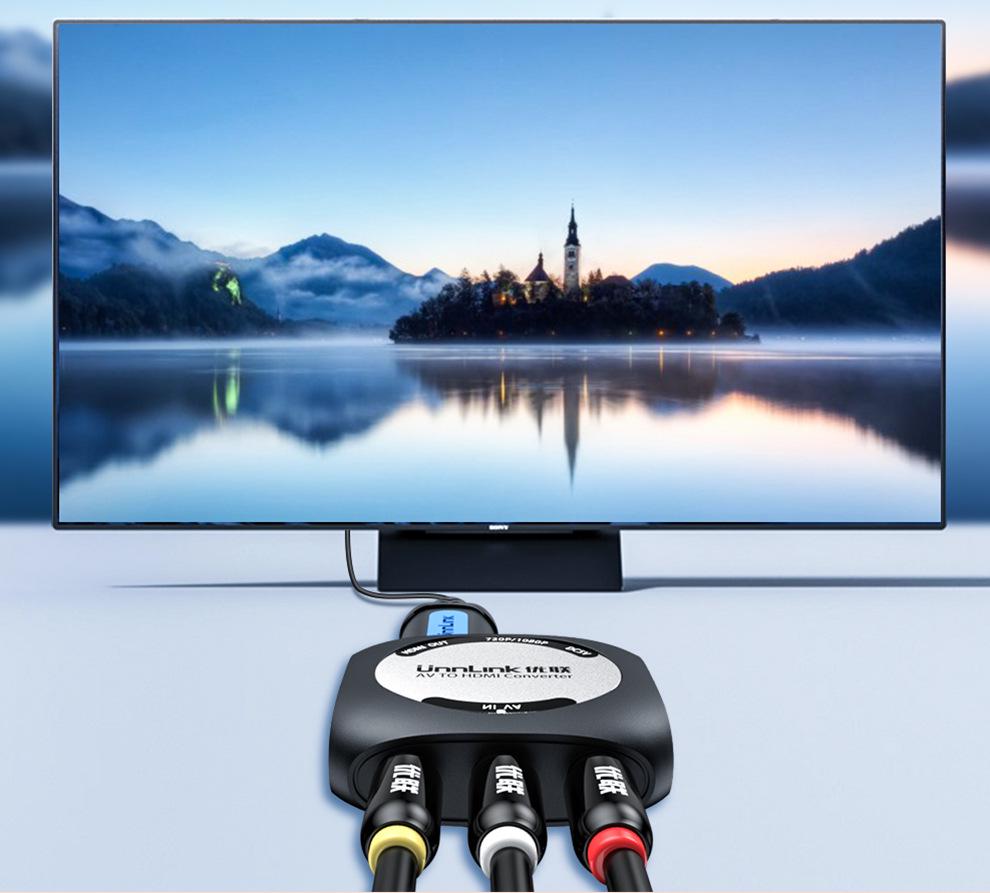 High-Definition HDMI to AV Converter for Connecting Game Consoles to Older TVs