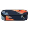 Pencil Pouch Simple Design Durable 300D Polyester Zipper Closure with Mesh Pocket Removable Divider and Pen Slots for Students