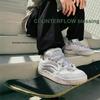 New LiNing CF Reputation Abrasion Resistant Cushioning Low Top Casual Shoes Men's Mist White AGCT329-1