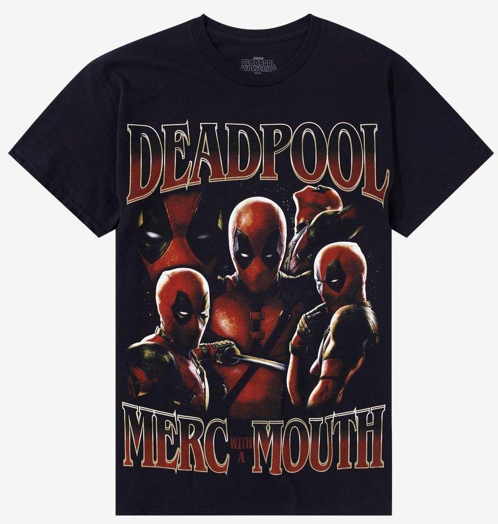Deadpool Mens T-shirt Merc with a Mouth Movie Group Image XXXXL