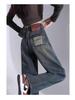 2025 Women's Light Wash Ripped Jeans: High Waist, Loose, Straight Leg, Floor-Length, Thin Summer Casual Pants