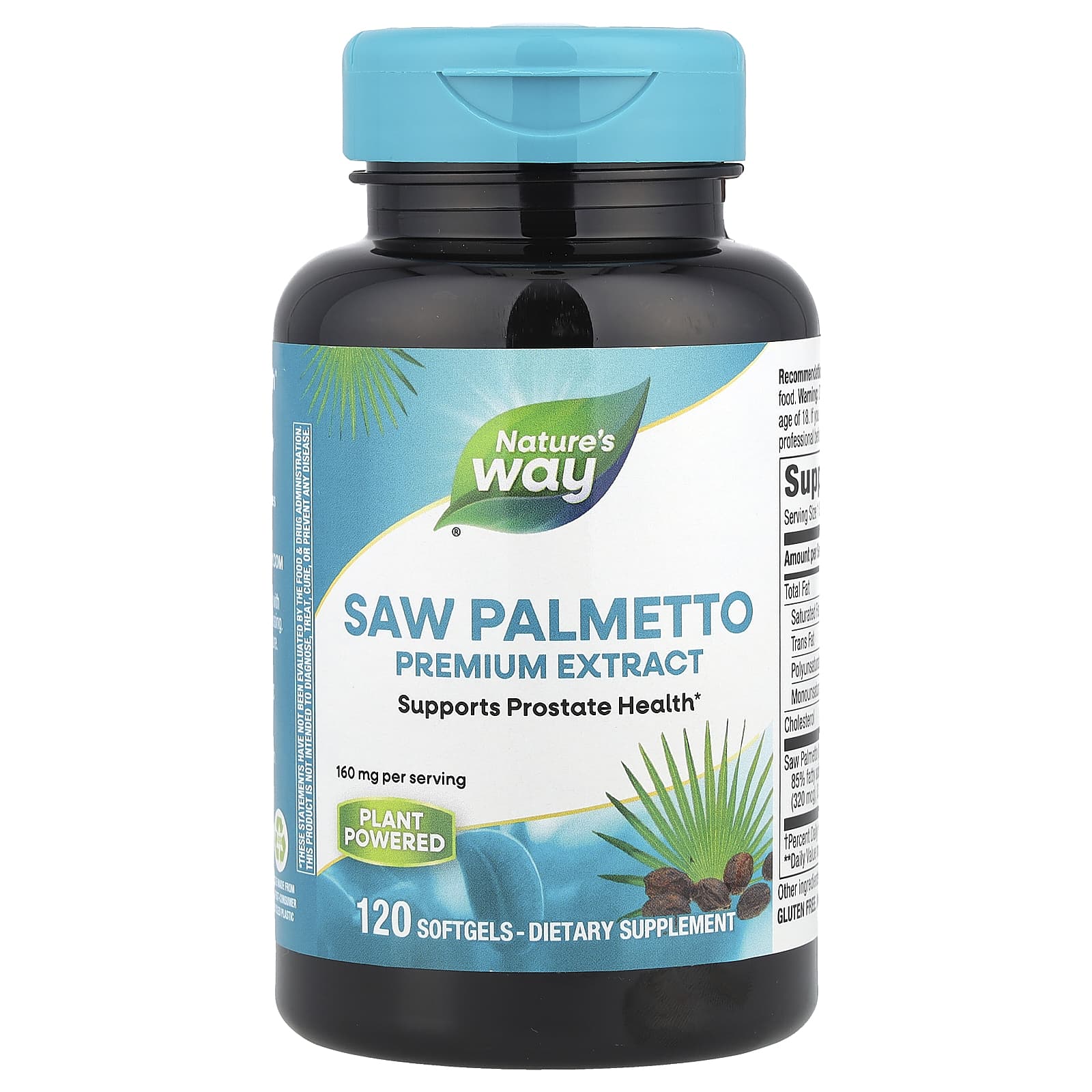 

Nature S Way, Saw Palmetto, 160Mg, 120 Softgels