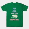 Unisex Fashion TShirt Cute Cuter Cutest Super Cute Hedgehog Print TShirt Plus Size S-5XL T-Shirt 100%Cotton Tops O Neck Short Sleeve Tees