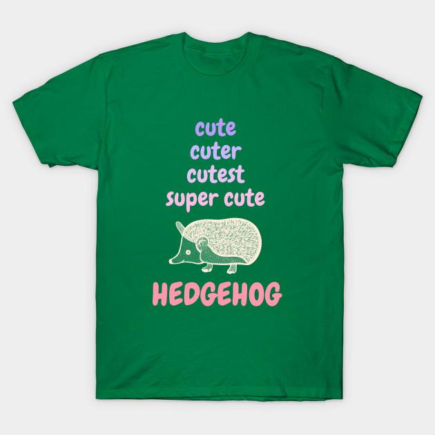 Unisex Fashion TShirt Cute Cuter Cutest Super Cute Hedgehog Print TShirt Plus Size S-5XL T-Shirt 100%Cotton Tops O Neck Short Sleeve Tees