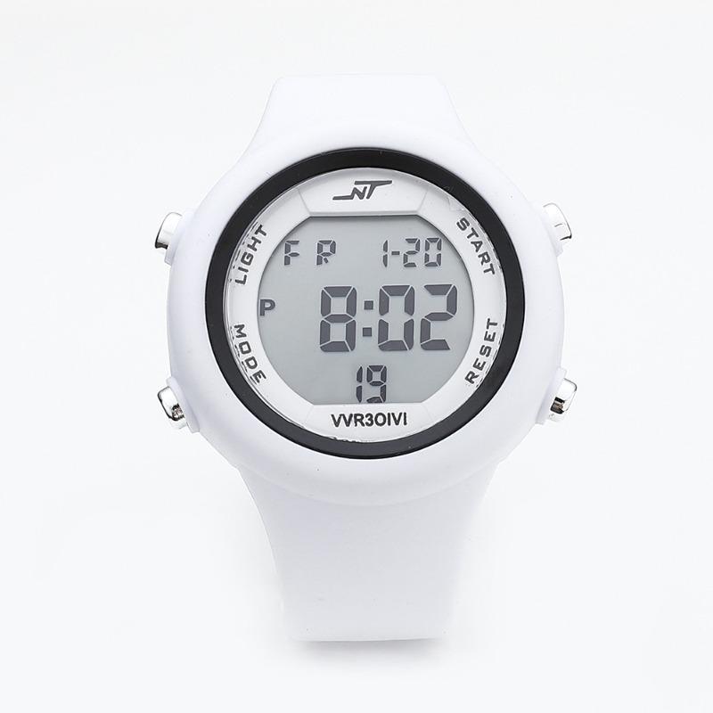 Electronic children's test watch - digital luminous large dial fashionable simple round chronograph