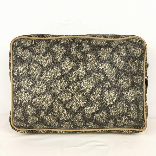 YVES SAINT LAURENT Clutch Second Bag Brown Monogram Logo Pattern(USED)