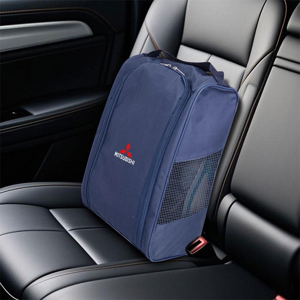 Car Emblem Sneaker Storage Bag Auto Organizer Interior Accessories for Mitsubishi Asx Lancer V73 Triton Colt Evolution Xpander