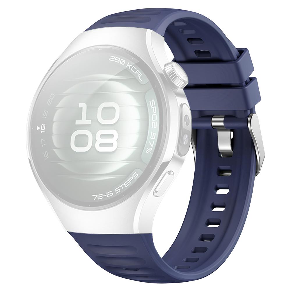 

Для Huawei Watch 5 42 мм Ремешок для часов Силиконовый регулируемый ремешок с волновой текстурой Dark Blue