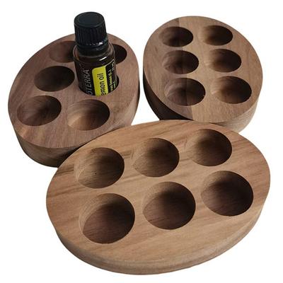 Wooden Essential Oil Storage Organizer Practical Oil Display Stand With 6 Slots For Essential Oil Nail Polishes