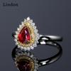 Lindon Classic Copper Alloy Zircon Ring Ladies Jewelry Wedding Promise Party Gift
