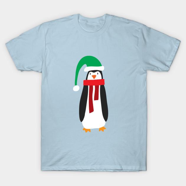 Men Black Print T-shirt Cute Holiday Penguin No-Cut Transfer Paper Print Cotton Tshirt S светло-синий