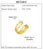 Cazador Stainless Steel Adjustable Heart Rings for Women Finger Rings Cute Jewelry Party Wedding Gift Wholesale 2026 New
