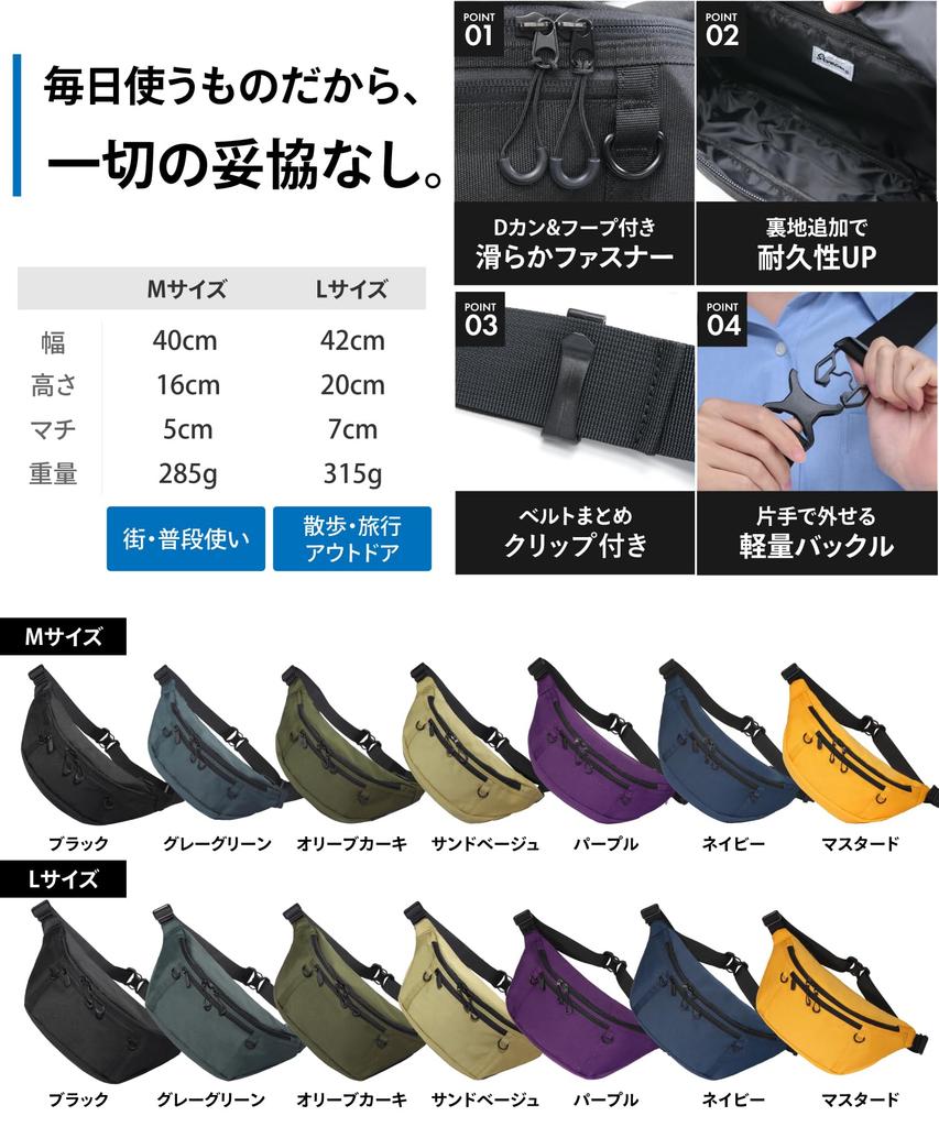 In Begin Large Capacity Body Bag for Waterproof Separates Wet Holds Water Waist 6 Large Size [Featured Magazine] Men, Pocket, Items, Bottles, Bag,