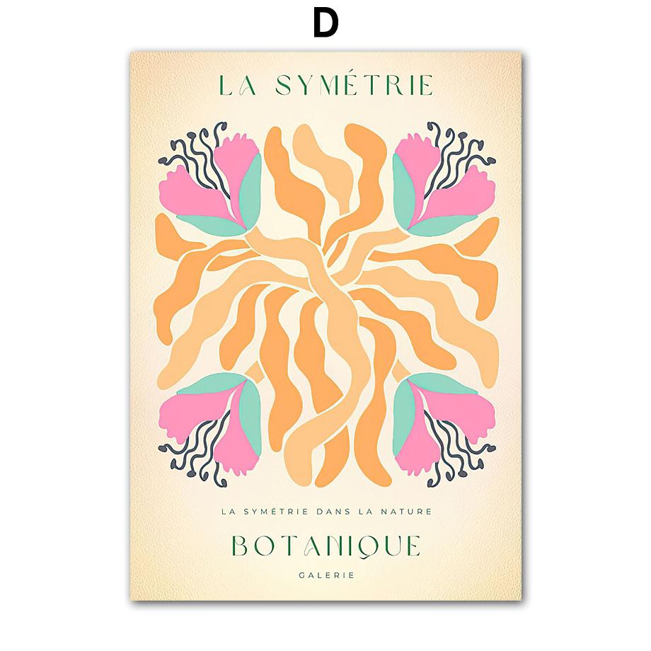 Watercolor Mountain Flower Leaves Geometry Wall Art Posters Prints Nordic Abstract Pictures Bedroom Decor Indoor Canvas Painting