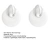 Retro White Stud Earrings Hypoallergenic Office Ladies Earrings Lightweight Alloy