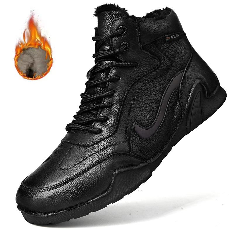 WinterandSpring/autumn Genuine Leather Casual Shoes,Men's Sports Shoes,Outdoor Walking High-top Boots,Men's Boots  New Style