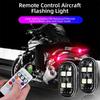 1/2/4PCS Motorcycle Warning Light Strobe Flash RGB LED Decorative Light with Remote Control Rechargeable Motorcycle Accessories