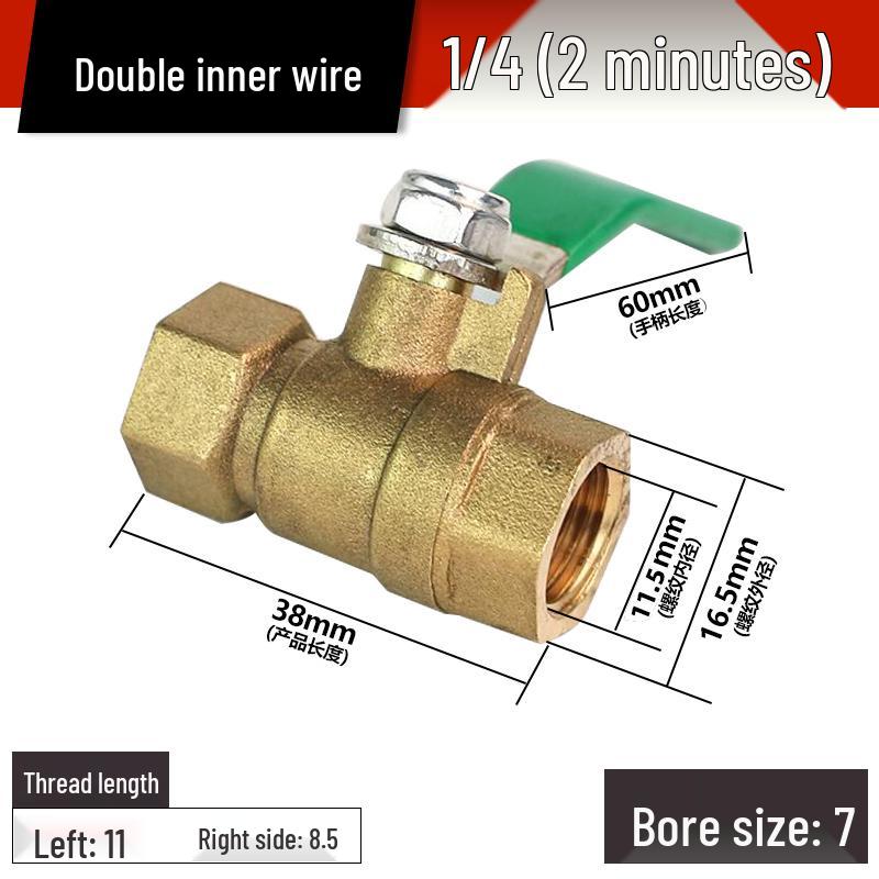 

Thickened Copper Pneumatic Ball Valve DN20 for Air Compressor, Water/Air Pipe, Tap Switch, Multiple Size Options