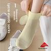 5 Pairs of Women's Spring and Summer Thin Breathable White Boneless Antibacterial and Deodorant Short Tube Cotton Socks