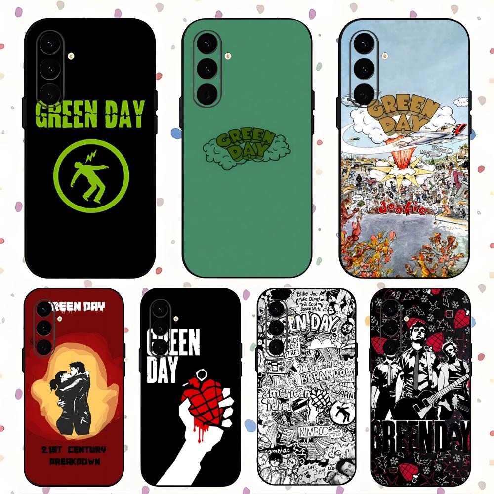 Hot Green Day Band Cool Phone Case For Samsung Galaxy S25 S24 S23 S22 S21 S20 Plus Ultra Note20 Soft Black