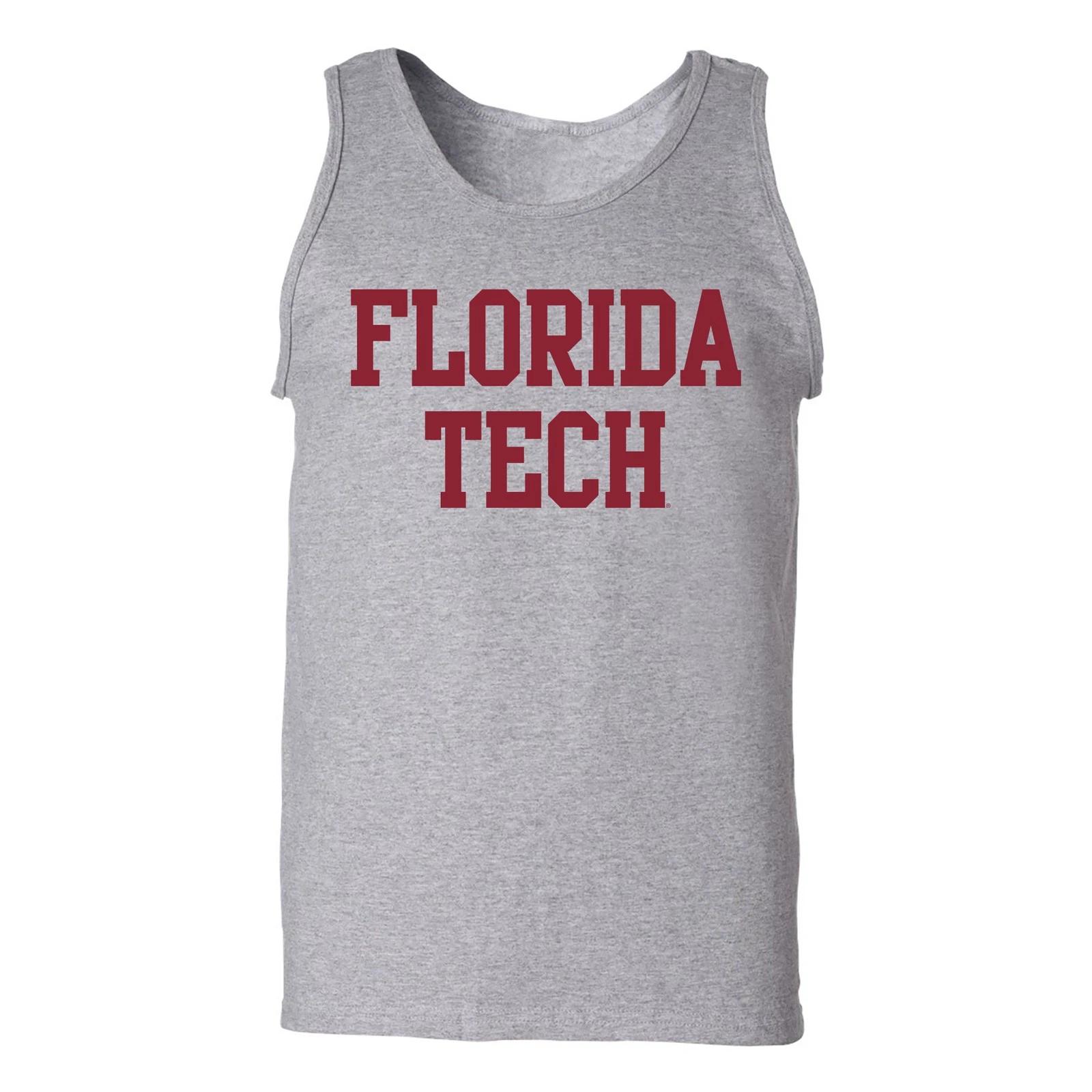 Florida Tech Panthers Basic Block - NCAA University Tank Top - Sport Grey S