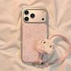 Compatible with Apple iPhone 17ProMax 16 15 14 Pink Electroplated Star Cat Cartoon Lanyard Phone Case (Female)
