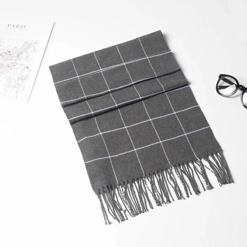 2025 New Winter Men Scarf Keep Warm Cashmere Scarves Casual Brand Designer Pashmina Neckerchief Tassel Business Shawl Wrap