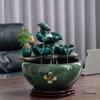 Lucky Ceramic Fish Tank Ornament: High-End Gift for Tea Room, Living Room, Office, or Reception Desk Decoration.
