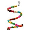 Parrot Bites Toy Fuuny Wear-resistant Spiral Ladder Wood Beads Bird Swing for Home