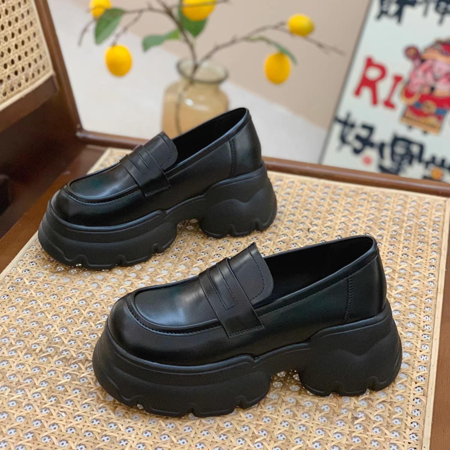 

Туфли Muffin Mary Jane женские мокасины Super Fire маленькие мужские высота 6 см маленькие кожаные туфли 40 чёрный