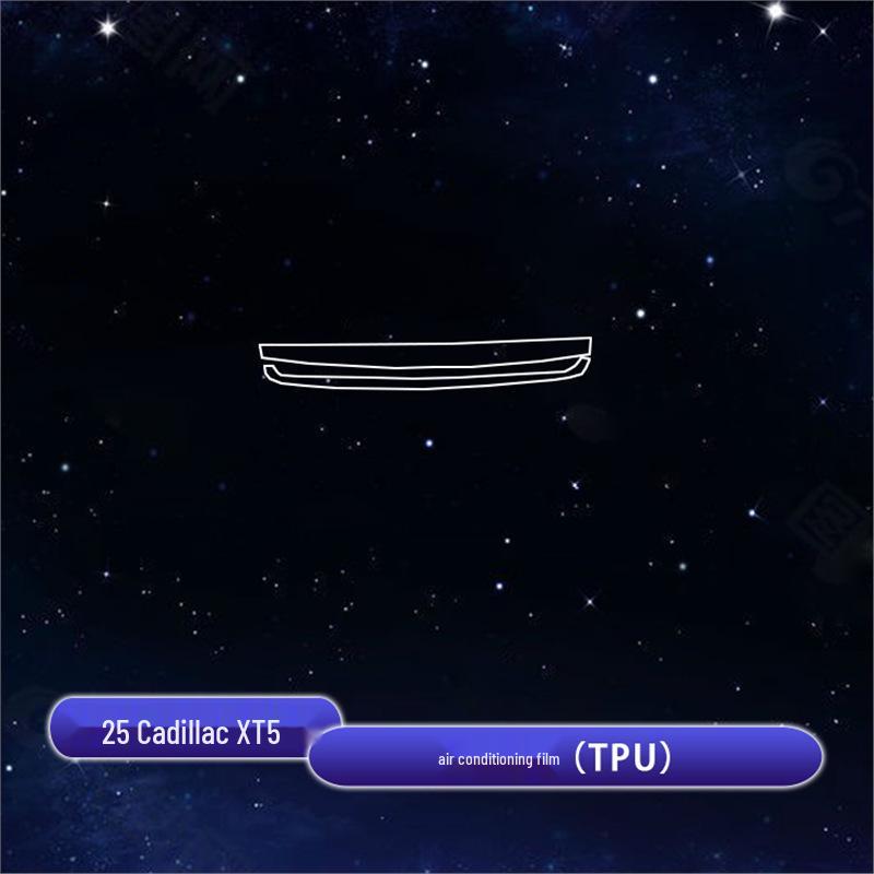 Interior, navigation, and console screen protection film for 2025 Cadillac XT5 models.