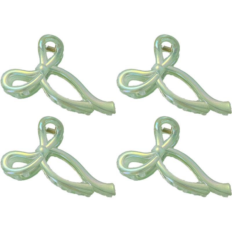 Bow Transparent Hair Clip Women's Jelly Color Shark Clip Dazzling Fashion Hair Accessories