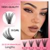 640 Tufts Of Diy Single Tufts Of Hair 10D100D Natural Dense D Song Segmented False Eyelash Extension Set