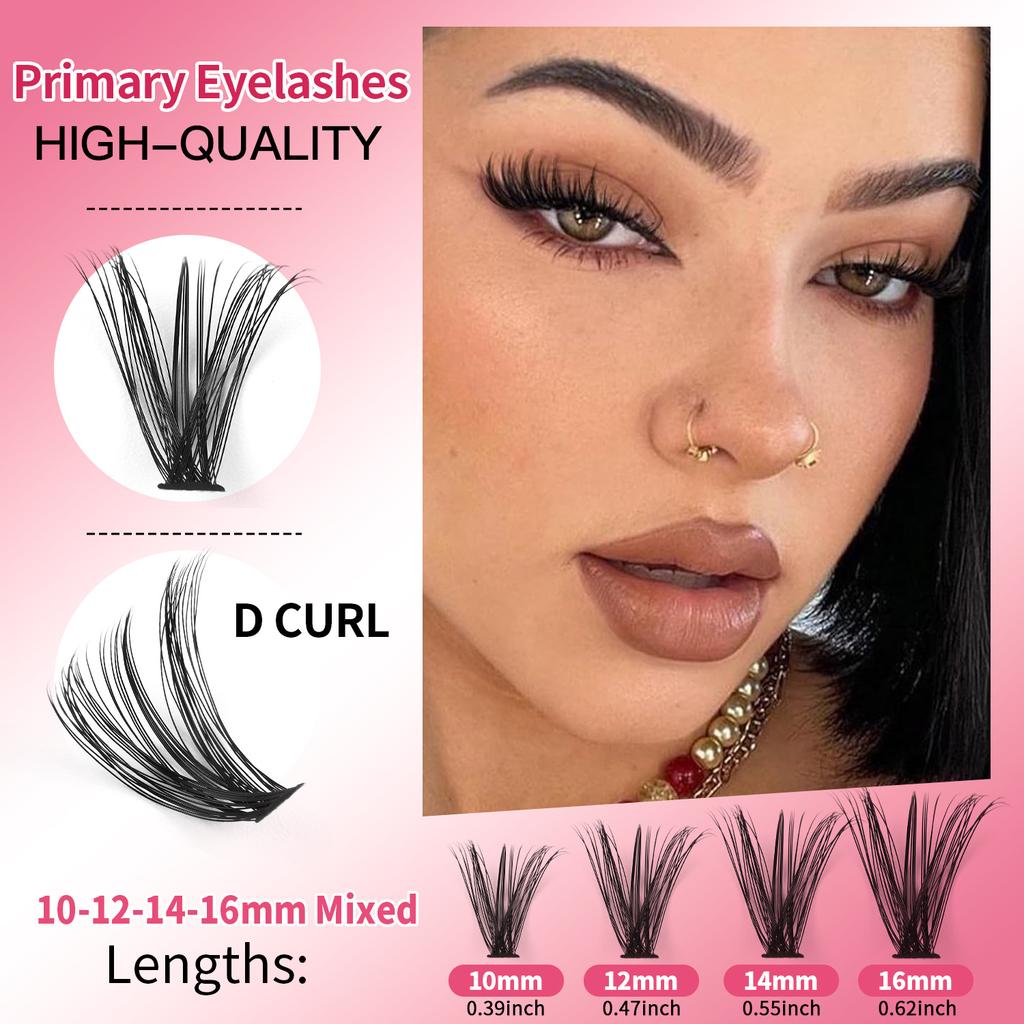 640 Tufts Of Diy Single Tufts Of Hair 10D100D Natural Dense D Song Segmented False Eyelash Extension Set