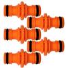 5PCS Joiner Repair Connector Coupling 1/2'' Garden Hose Tubing Fitting Pipe Quick Drip Irrigation Watering System for Greenhouse